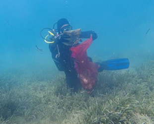 Bodrum’da deniz dibi temizliği gerçekleştirildi