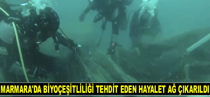 Marmara Denizi'nde biyoçeşitliliği tehdit eden hayalet ağ çıkarıldı