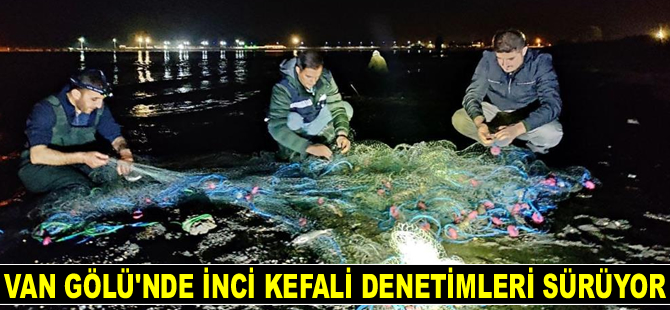 Van Gölü’nde inci kefali denetimleri sürüyor