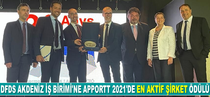 DFDS Akdeniz İş Birimi, APPORTT 2021’de ‘En Aktif Şirket’ ödülünü aldı