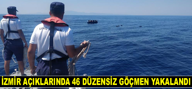 İzmir açıklarında 46 göçmen kurtarıldı