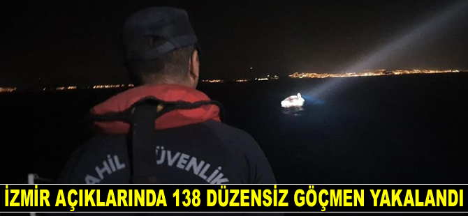 İzmir açıklarında 138 düzensiz göçmen kurtarıldı