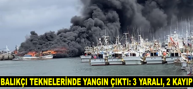 Güney Kore’de balıkçı teknelerinde yangın çıktı: 3 yaralı, 2 kayıp