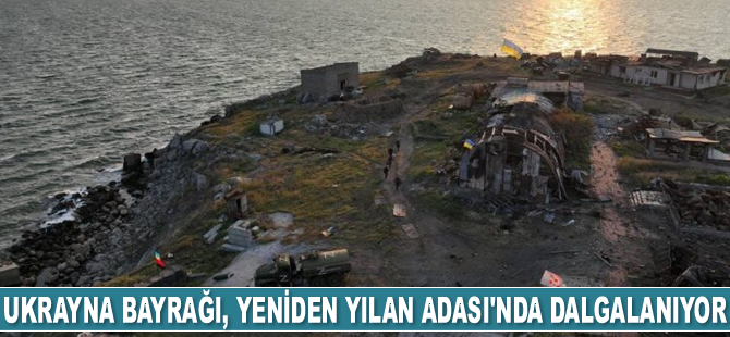 Ukrayna bayrağı, yeniden Yılan Adası’nda dalgalanıyor