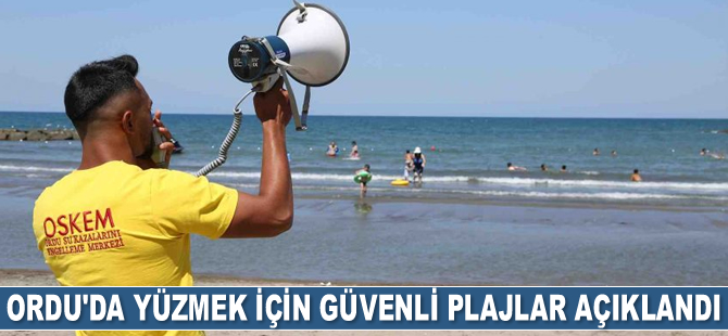 Ordu'da yüzmek için güvenli plajlar açıklandı