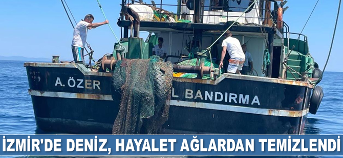 İzmir'de deniz, hayalet ağlardan temizlendi