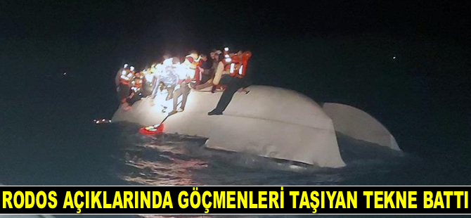 Rodos açıklarında göçmenleri taşıyan tekne battı