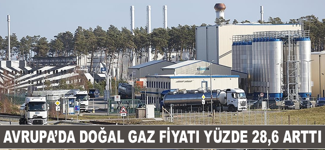 Avrupa'da doğal gaz fiyatı bir haftada yüzde 28,6 arttı