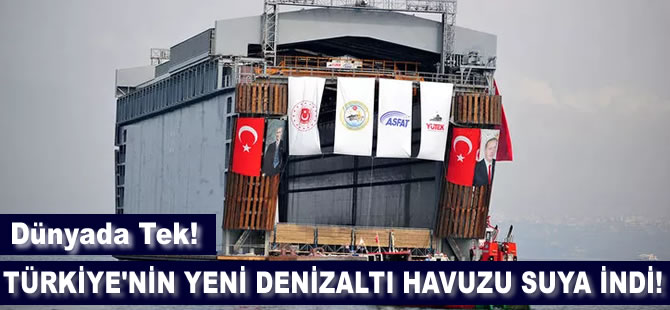 Dünyada kendi sınıfında tek olan denizaltı havuzu Yalova'da suya indirildi