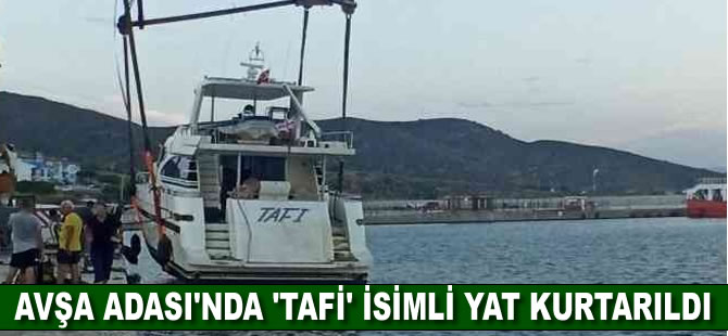 Avşa Adası’nda batma tehlikesi geçiren yat kurtarıldı