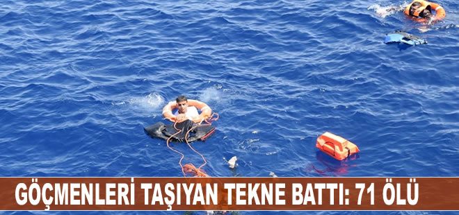 Suriye açıklarında göçmen teknesi battı: 71 ölü