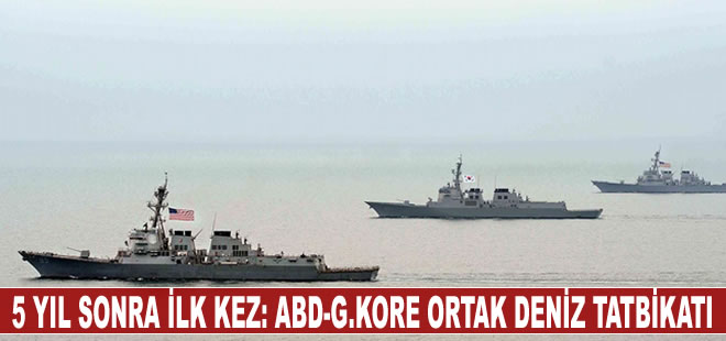 5 yıl sonra ilk kez: ABD-Güney Kore ortak deniz tatbikatı