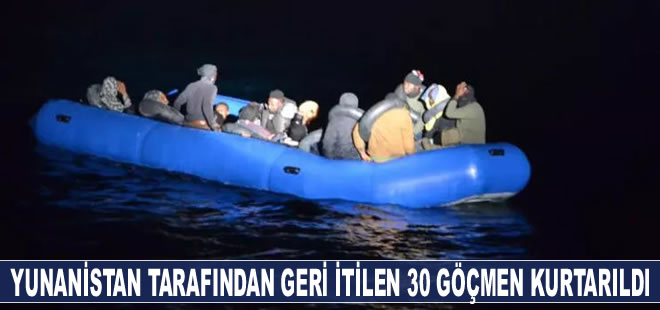 İzmir açıklarında 30 düzensiz göçmen kurtarıldı, 24 göçmen yakalandı