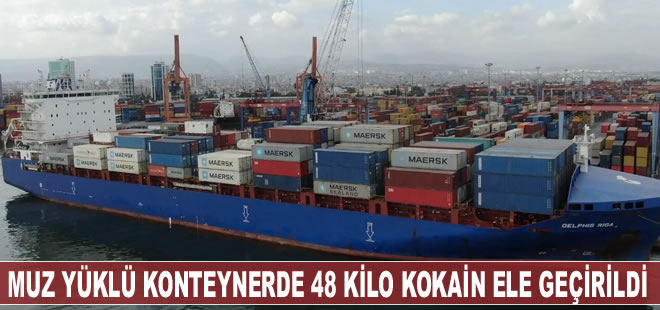 Mersin Limanı'nda konteyner gemisinde 48 kilo kokain ele geçirildi