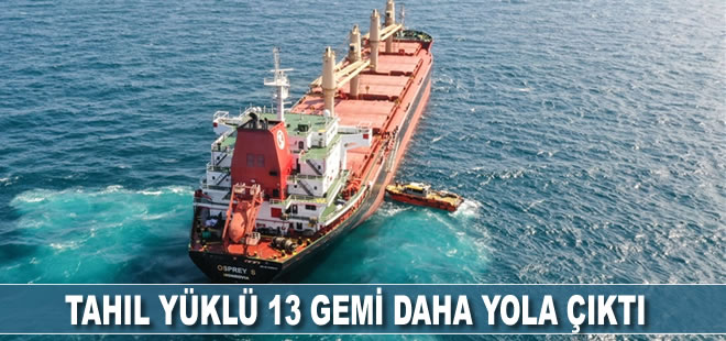 Tahıl yüklü 13 gemi daha Ukrayna limanlarından yola çıktı