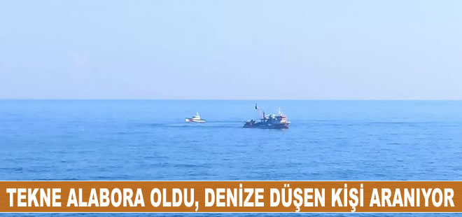 Kocaeli'de tekne alabora oldu! Denize düşen kişiyi arama çalışmaları sürüyor