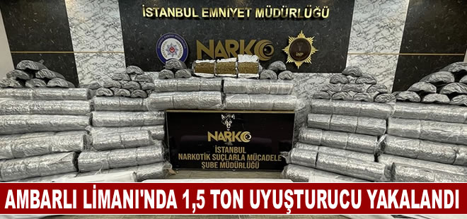 Ambarlı Limanı'nda 1,5 ton uyuşturucu ele geçirildi