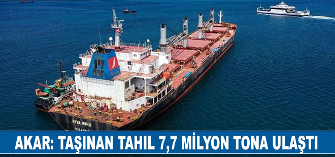 Tahıl koridorundan 345 gemi ile 7,7 milyon ton tahıl taşındı