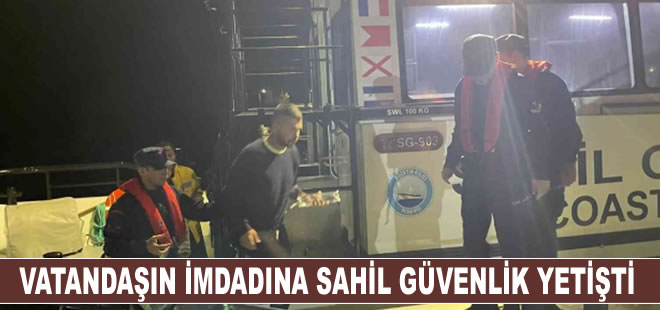 Gökçeada'da rahatsızlanan vatandaşın imdadına sahil güvenlik ekipleri yetişti