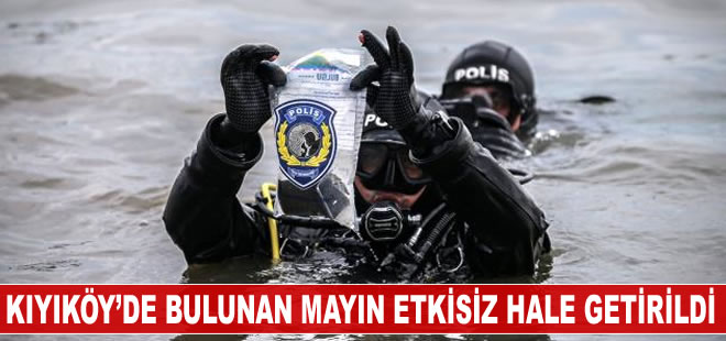 Kıyıköy/Kırklareli açıklarında tespit edilen mayın etkisiz hale getirildi