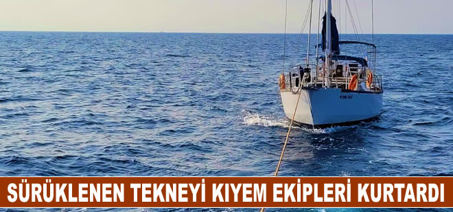 Bozburun açıklarında sürüklenen tekneyi KIYEM ekipleri kurtardı