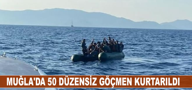 Muğla'da 50 düzensiz göçmen kurtarıldı