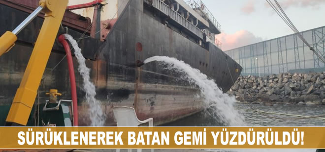 Mart ayında sürüklenerek batan M/V MORAZ adlı kuru-sıvı yük gemisi yüzdürüldü!