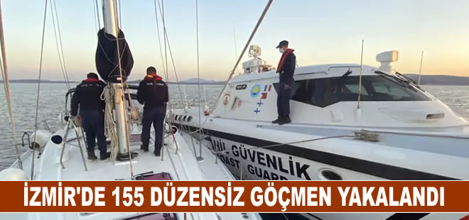 İzmir'de 155 düzensiz göçmen yakalandı