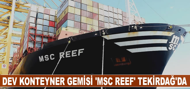 Dev konteyner gemisi "MSC Reef" Tekirdağ'da