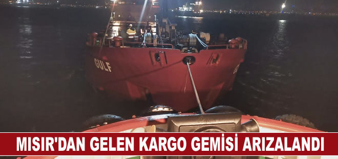 Mısır'dan gelen GULF isimli kargo gemisi arızalandı