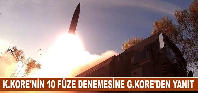 Kuzey Kore'nin en az 10 füze denemesi üzerine Güney Kore de 3 füze fırlattı