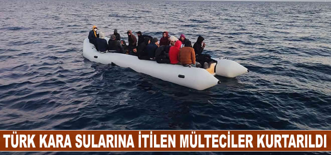 Türk kara sularına itilen mülteciler boğulmaktan kurtarıldı