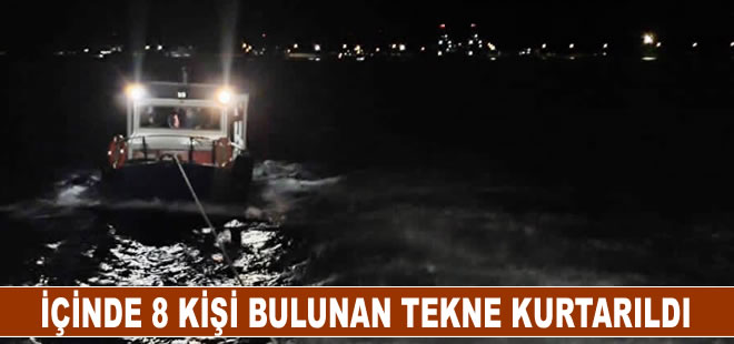 Beykoz'da makine arızası yapan tekne kurtarıldı