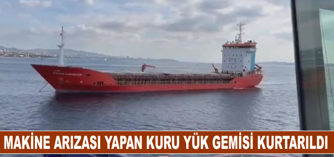 Haydarpaşa açıklarında arıza yapan gemi kurtarıldı