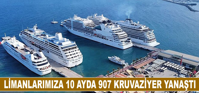 Limanlarımıza 10 ayda 907 kruvaziyer yanaştı