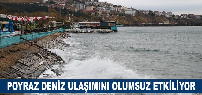 Tekirdağ'da poyraz deniz ulaşımını olumsuz etkiliyor