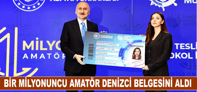 Bir Milyonuncu Amatör Denizci Belge Teslim ve Protokol İmza Töreni Düzenlendi