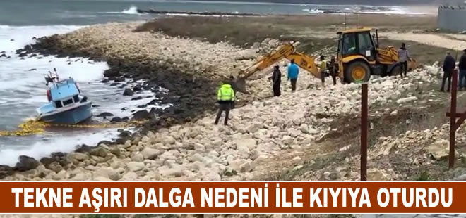 Arnavutköy 'de rüzgar nedeni ile tekne limana yanaşamadı