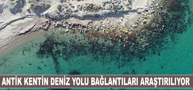 Ezine'deki Alexandria Troas antik kentinin deniz yolu bağlantıları araştırılıyor