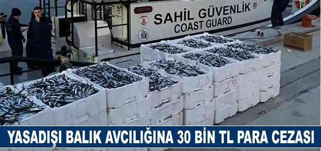 Sahil kenarlarında yasadışı ticari balık avcılığı yapanlara 30 bin TL para cezası kesildi