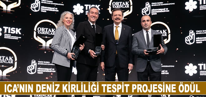 ICA’nın ‘İstanbul Boğazı Deniz Kirliliği Tespit Projesi’ne TİSK’ten Ortak Yarınlar ödülü