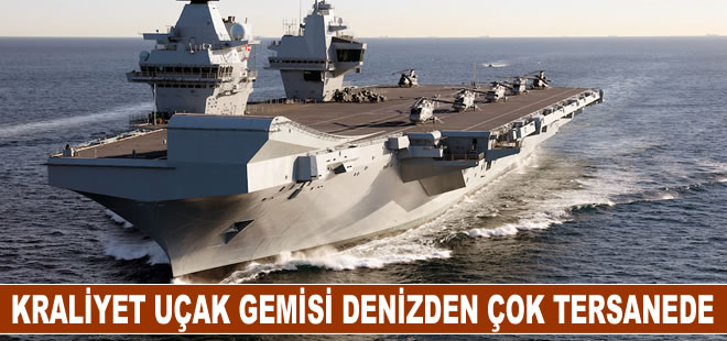 Kraliyet uçak gemisi HMS Prince of Wales En Çok Tersanede Vakit Geçiriyor