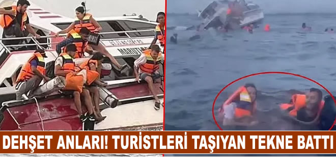 Dehşet dolu anlar! Bali'de turistleri taşıyan tekne battı...