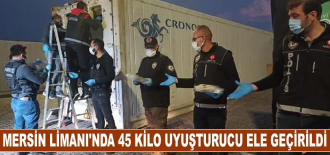 Mersin Limanı'nda, 45 kilo 'kokain' ele geçirildi