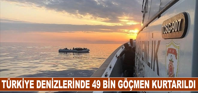 Türkiye denizlerinde 2022 yılında 49 bin 518 düzensiz göçmen kurtarıldı