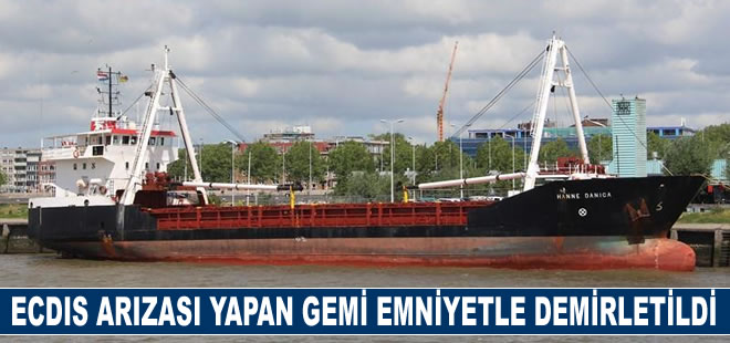 ECDIS arızası yapan yük gemisi emniyetle demirletildi