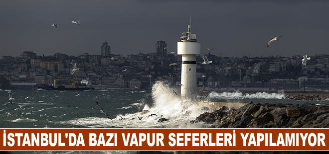 İstanbul'da lodos nedeniyle bazı vapur seferleri iptal edildi