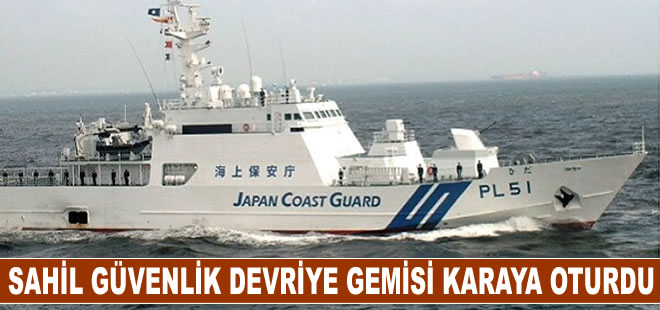 Japonya Sahil Güvenlik devriye gemisi ülkenin batısında karaya oturdu