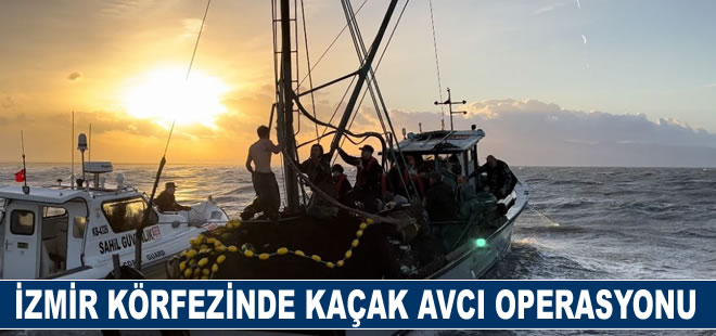 İzmir körfezinde kaçak avcı operasyonu