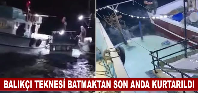 Ordu'da balıkçı teknesi batma tehlikesi geçirdi